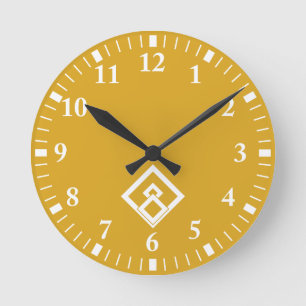 Broken wooded measure round clock