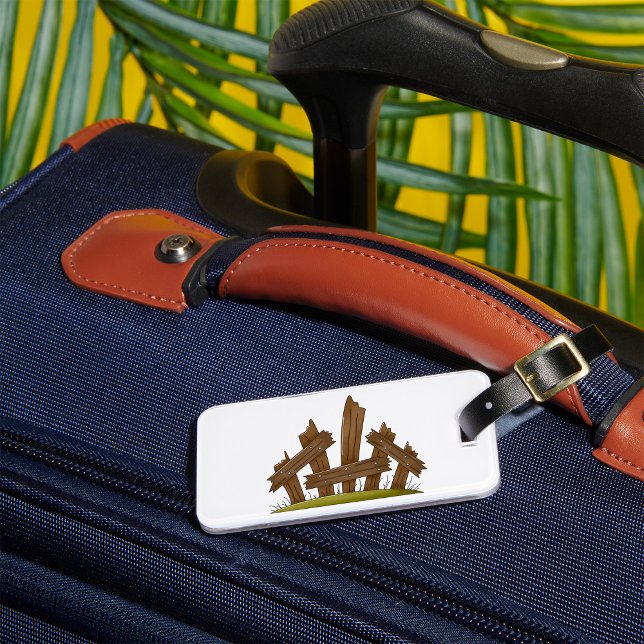 Broken Wooden Fence Rustic Farmyard  Luggage Tag (Creator Uploaded)