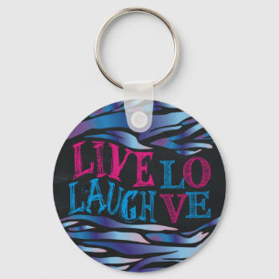 Broken Zebra Chalkboard Key Ring