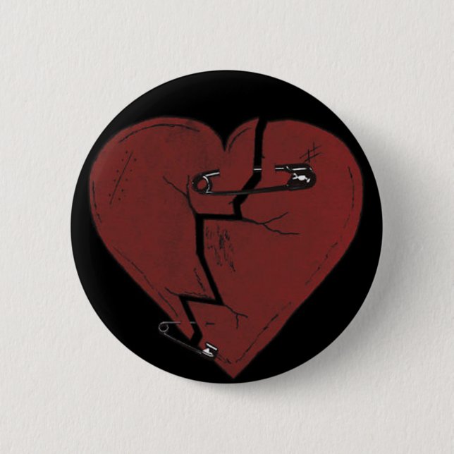 BrokenHeart 6 Cm Round Badge (Front)