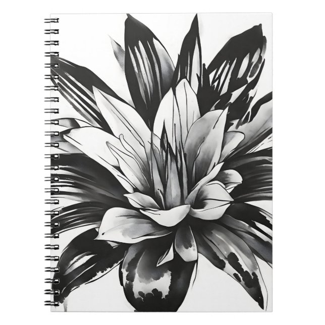Bromeliad - Watercolor flowers Notebook (Front)