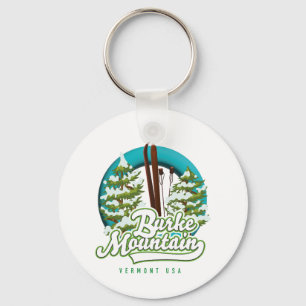 Bromley Mountain Peru Vermont US Ski logo Clock Key Ring