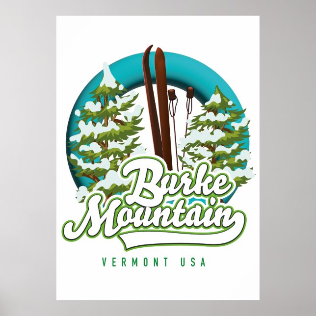 Bromley Mountain Peru Vermont US Ski logo Poster (Front)