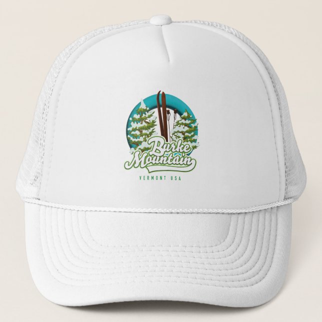 Bromley Mountain Peru Vermont US Ski logo Trucker  Trucker Hat (Front)
