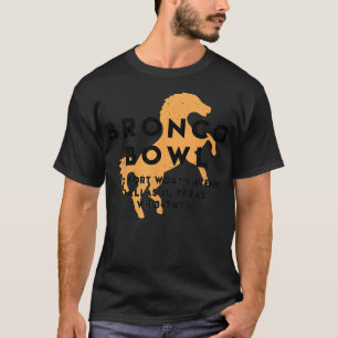 Bronco Bowl Dallas TX Vintage Bowling Alley Uni T-Shirt
