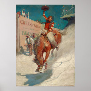 Bronco Buster by Newell Convers Wyeth Poster