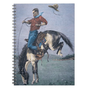 Bronco-Buster (coloured engraving) Notebook