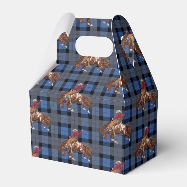 Bronco Busting Rodeo Cowboy  Favour Box (Front Side)