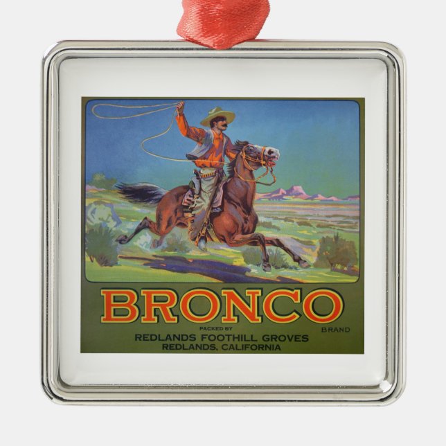 'Bronco Oranges', c.1900 (colour litho) Metal Tree Decoration (Front)