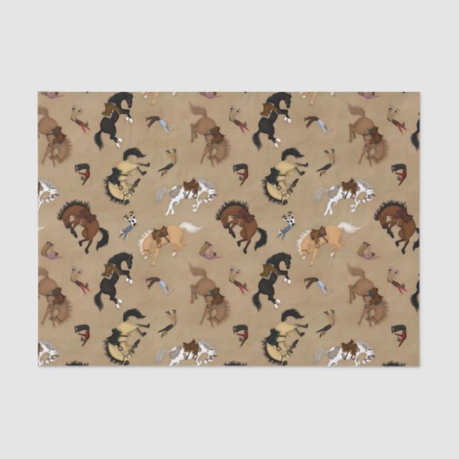 Broncs and Cowboys Tissue Paper (Front)