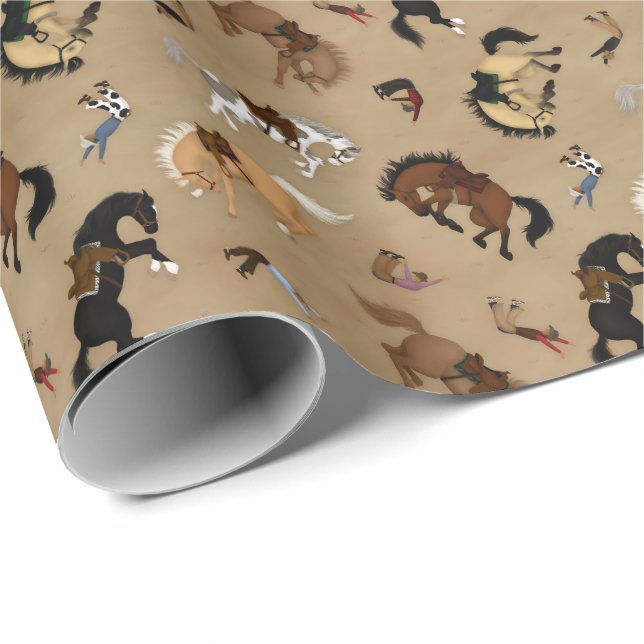 Broncs and Cowboys Wrapping Paper (Roll Corner)