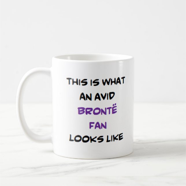 bronte fan, avid coffee mug (Left)