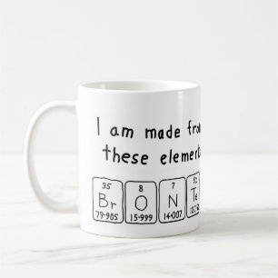Bronte periodic table name mug