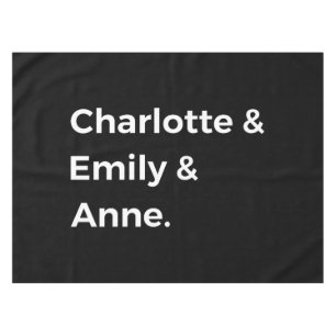Brontë Sisters I - Charlotte & Emily & Anne Tablecloth