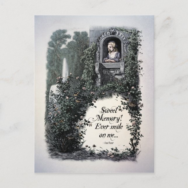 Brontë "Sweet Memory" Victorian Postcard (Front)