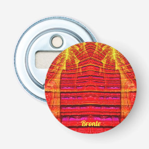 BRONTE ~ WEIRD Red Yellow and Pink 3D Fractal ~ Bottle Opener