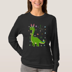 Brontosaurus Bunny Ears Egg Dinosaur Dino Boys Eas T-Shirt