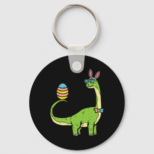 Brontosaurus Bunny Ears Egg Easter Day Dinosaur Di Key Ring