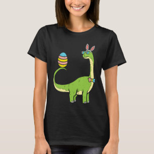 Brontosaurus Bunny Ears Egg Easter Day Dinosaur Di T-Shirt
