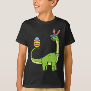 Brontosaurus Bunny Ears Egg Easter Day Dinosaur Di T-Shirt