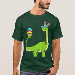 Brontosaurus Bunny Ears Egg Easter Day Dinosaur Di T-Shirt
