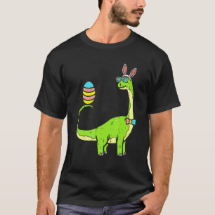 Brontosaurus Bunny Ears Egg Easter Day Dinosaur Di T-Shirt