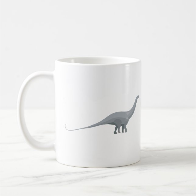 Brontosaurus Dinosaur Coffee Mug (Left)