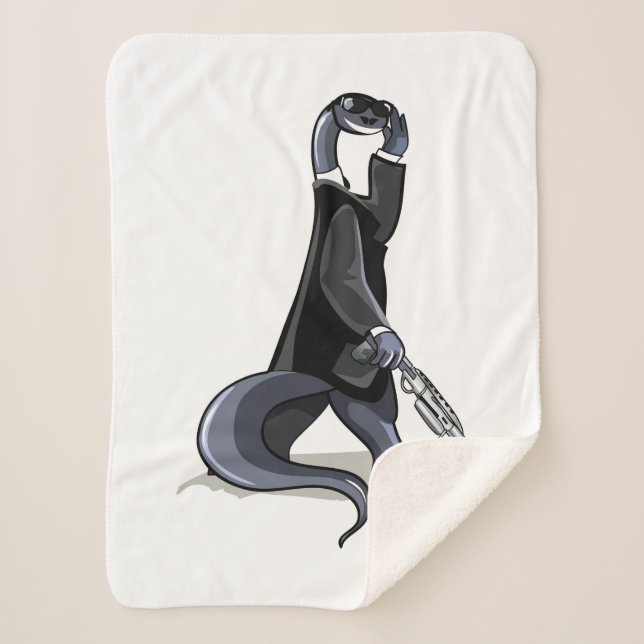 Brontosaurus Dressed As A Movie Character. Sherpa Blanket (Front)