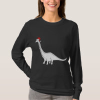 Brontosaurus in Santa Hat Christmas Pajama