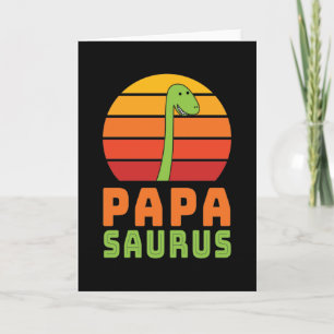 Brontosaurus Papasaurus Dinosaur Father's Day Card
