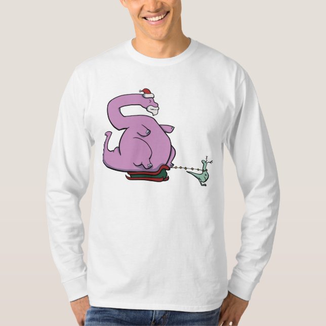 Brontosaurus Santa Shirt (Front)