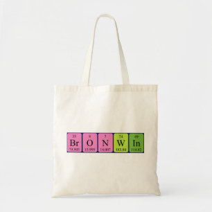 Bronwin periodic table name tote bag