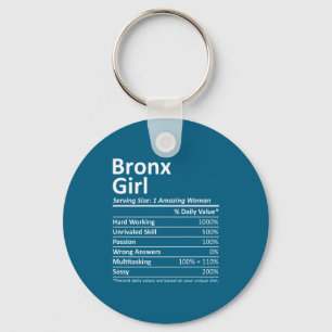 Bronx Girl Ny New York Funny City Home Roots Usa G Key Ring