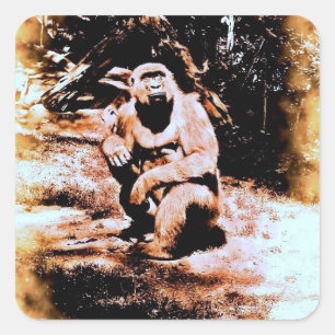 Bronx Gorilla Square Sticker