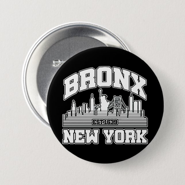 Bronx,New York 7.5 Cm Round Badge (Front & Back)