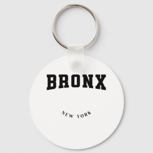 Bronx New York Black Key Ring