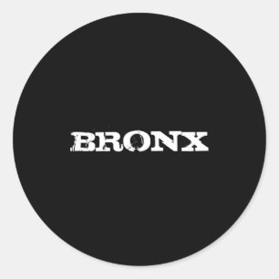 Bronx New York City Nyc Vintage Bella Canvas _1  Classic Round Sticker