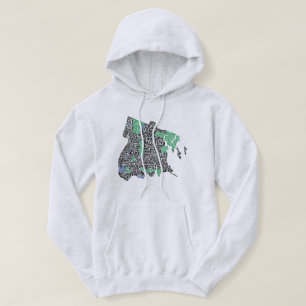 Bronx New York City Word Art Map Hoodie