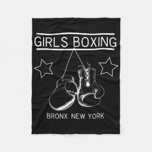 Bronx New York Girls Boxing Fleece Blanket