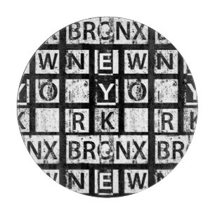 Bronx New York   Grunge Typography Cutting Board