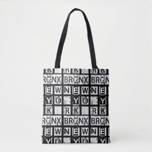 Bronx New York   Grunge Typography Tote Bag