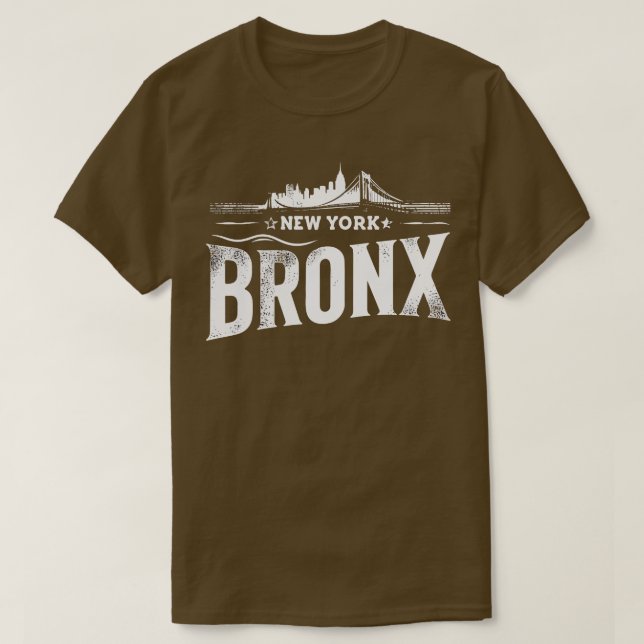 Bronx New York Retro 1 T-Shirt (Design Front)