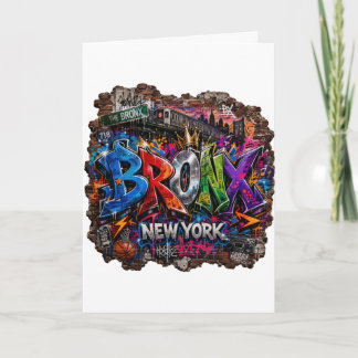 Bronx New York Urban Graffiti Street Art Card
