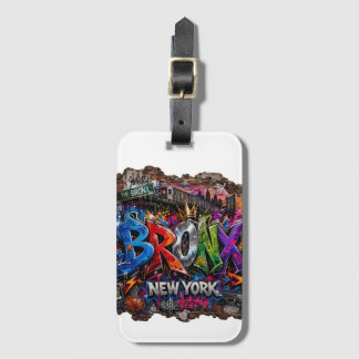 Bronx New York Urban Graffiti Street Art Luggage Tag
