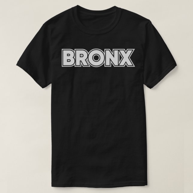 Bronx Typography Design T-Shirt (Design Front)