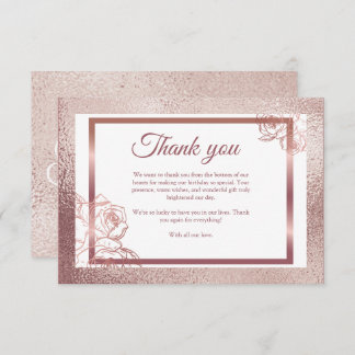 Bronze Adult Double Joint twin birthday   Thank You Card
