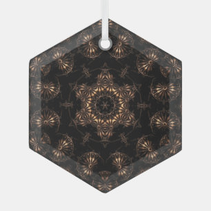 Bronze Age Mandala Glass Tree Decoration