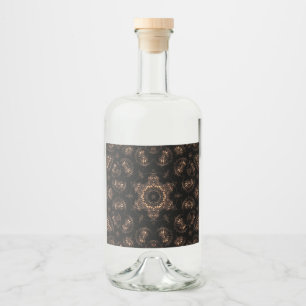 Bronze Age Mandala Liquor Bottle Label
