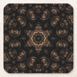 Bronze Age Mandala Square Paper Coaster