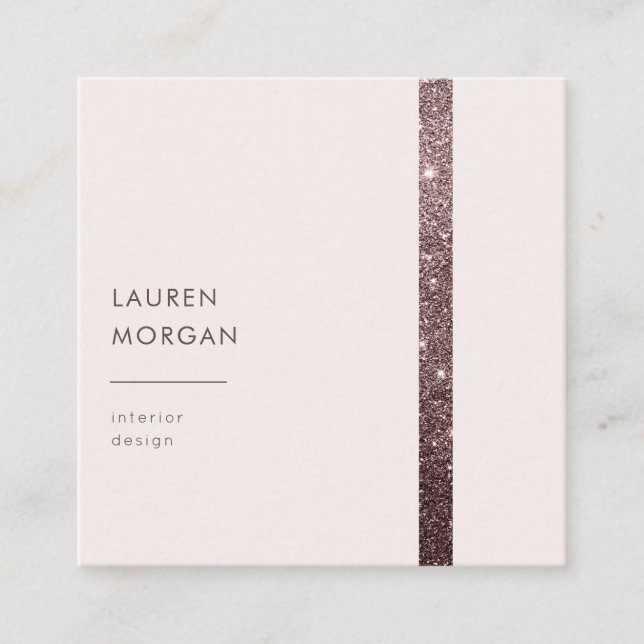 bronze and glitter modern Business Card (Front)